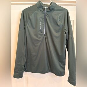 Peter Millar Men's Performance Half-Zip Jacket in Dark Green